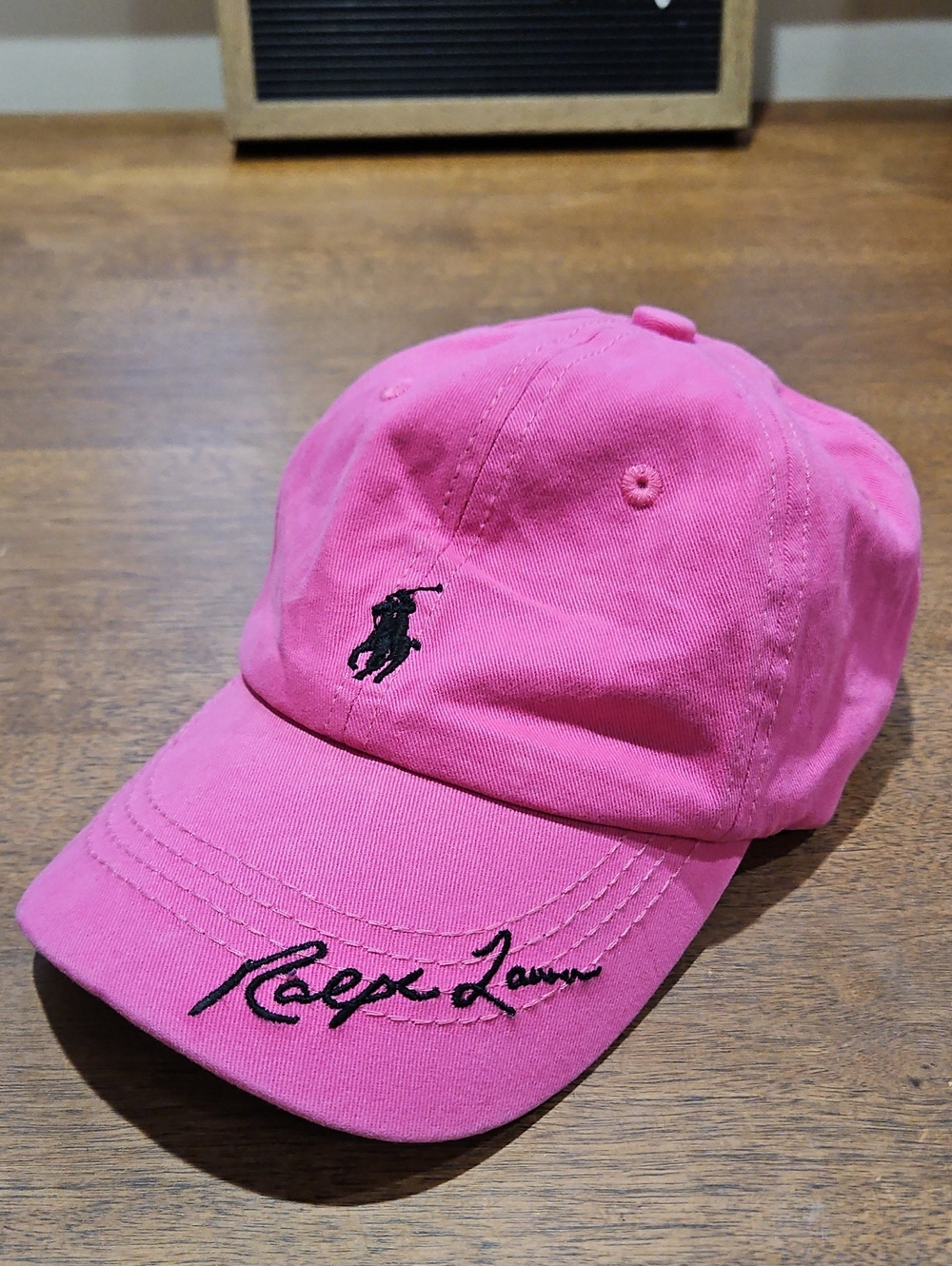 Ralph Lauren Pink Pony Polo Embroidered Baseball Cap